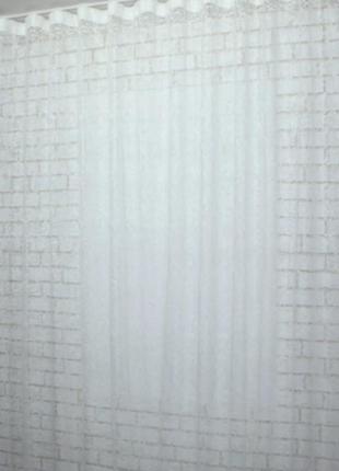 Тюль жаккард, колекція "мармур al-1", колір білий2 фото