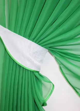 Комплект шторок (320х170см) з підв'язками. колір зелений з білим2 фото