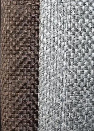 Комбіновані штори  (2шт. 1,5х2,7м) з тканини льон-блекаут. колір венге з сірим9 фото