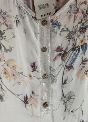 Новая длинная блуза с шелком италия р.16-184 фото