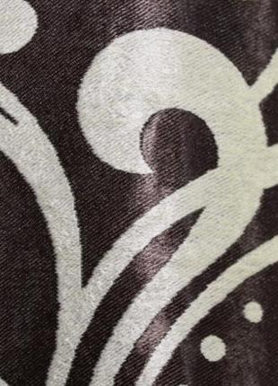 Штори (2шт. 1.5х2.7м) з тканини блекаут-софт. колір коричневий з бежевим9 фото