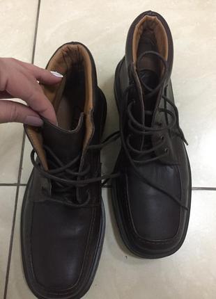 Кожаные сапоги ботинки clarks