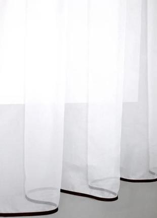 Комплект штор на кухню (200х170см) тюль і ламбрекен. колір бузковий з молочним