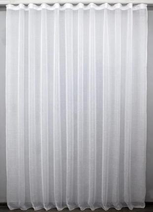 Тюль льон "івонна". колір білий з срібним вкрапленням4 фото
