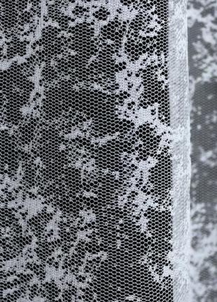 Тюль жаккард, колекція "мармур al-1", колір білий9 фото