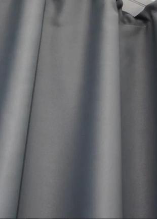 Комплект (2шт. 1,5х2,7м.) штор із тканини блекаут "bagema rvs". колір графітовий4 фото