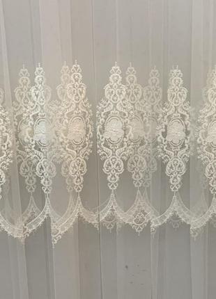 Тюль основа грек сітка, колір білий