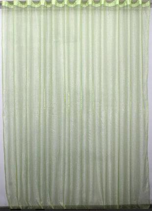 Тюль батист з люрексовою ниткою. колір салатовий6 фото