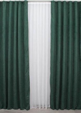 Шторна тканина мікровелюр sparta. колір зелений6 фото