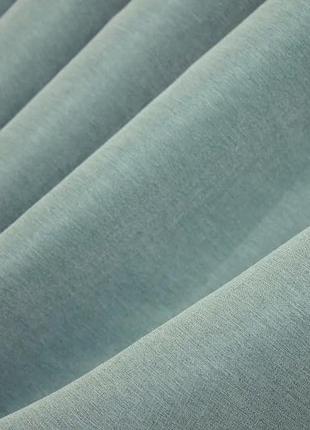 Кухонні штори (290х170см) мікровелюр та блекаут. колір темно-бірюзовий з блакитним4 фото