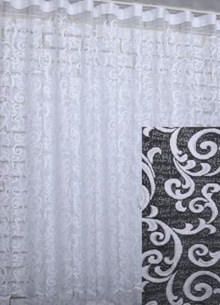 Жаккардовая тюль із візерунком, туреччина