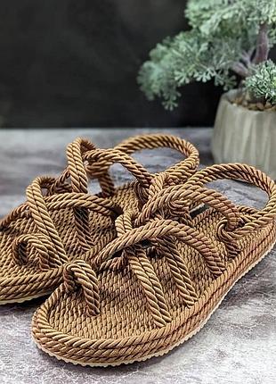 Мужские сандалии коричневые на лето