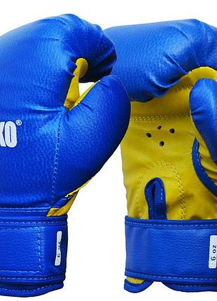 Боксерські рукавички sportko арт. пд2-6-oz (унцій). синій