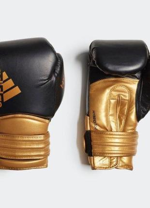 Боксерські рукавички "hybrid 300"  ⁇  чорний/золотий  ⁇  adidas adih3001 фото