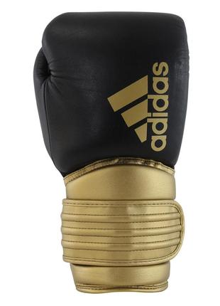 Боксерские перчатки "hybrid 300" | черный/золотой | adidas adih3002 фото