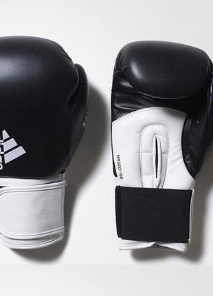 Боксерские перчатки "hybrid 100" | черно/белый | adidas adih1001 фото