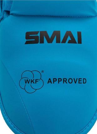 Захист гомілки та стопи з ліцензією wkf  ⁇  синя  ⁇  smai sm p1023 фото