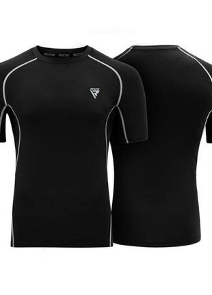 Рашгард з коротким рукавом rdx lycra black xl3 фото