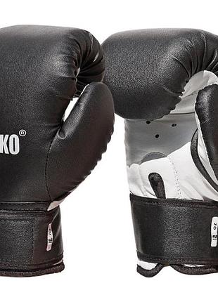 Боксерські рукавички sportko арт. пд2-12-oz (унцій). чорний