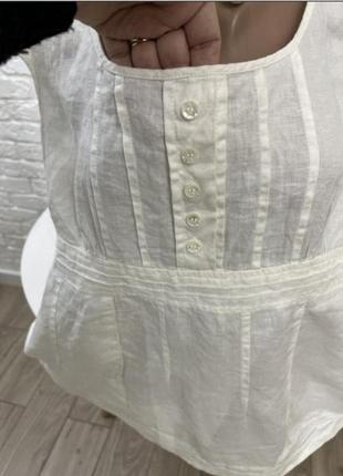 Блузка блуза натуральная ткань лён р 50-528 фото