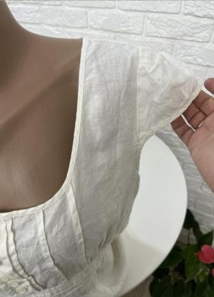 Блузка блуза натуральная ткань лён р 50-526 фото