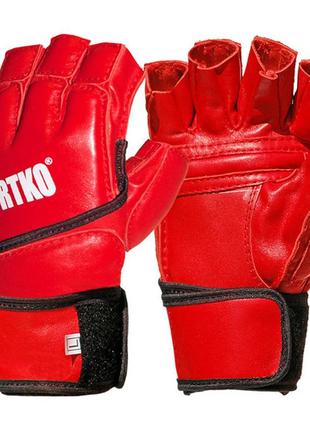 Перчатки мма кожа с открытыми пальцами sportko арт. пк-4