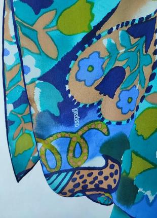 Винтажный шелковый платок loredano, шов роуль7 фото