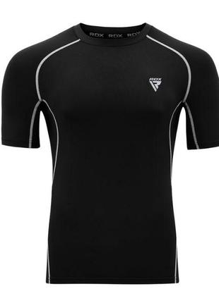 Рашгард з коротким рукавом rdx lycra black 2xl4 фото