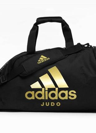 Сумка-рюкзак (2 в 1) із золотим логотипом judo  ⁇  чорний  ⁇  adidas adiacc052j1 фото