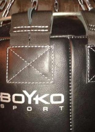 Мешок боксерский bs – цилиндрический кожаный, 110х35 cm на 4 цепях м53 фото