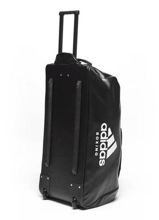 Дорожная сумка на колесах с белым логотипом boxing | черная | adidas adiacc056b