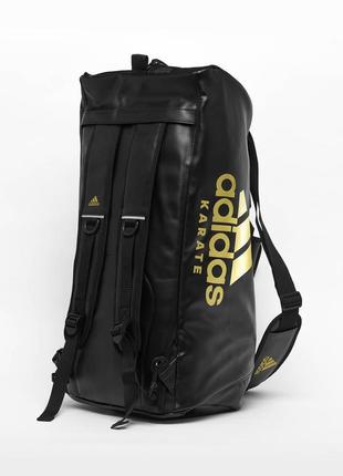 Сумка-рюкзак (2 в 1) із золотим логотипом karate  ⁇  чорна  ⁇  adidas adiacc051k2 фото
