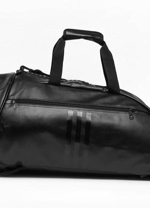 Сумка-рюкзак (2 в 1) із золотим логотипом karate  ⁇  чорна  ⁇  adidas adiacc051k3 фото