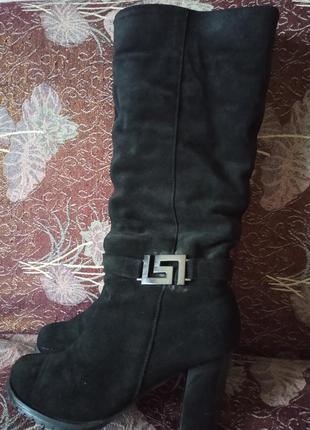 Сапожки замшевые