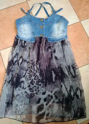 Стильне літнє плаття джинс,36,s