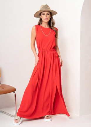 Макси сарафан с разрезом