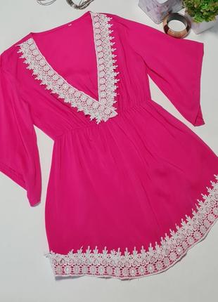 Розовая туника на пляж
