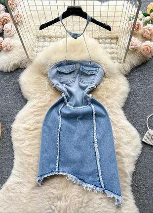 Сабе джинсовое платье