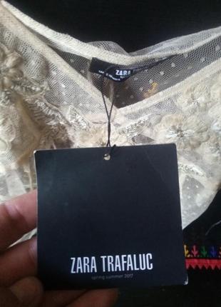 Топ-сетка с вышивкой zara trafaluc, коллекция 2017 года.
новый5 фото