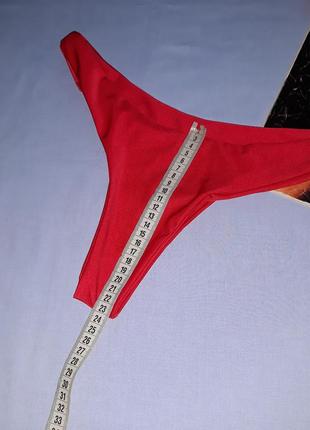 Низ от купальника женские плавки размер 46 / 12 красные бразилианы бикини новый3 фото