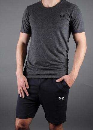 Розпродаж! якісна футболка в стилі under armour андер армом з прорезиненим логотипом приталена1 фото