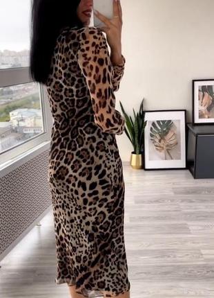 Платье леопард шелк шифон3 фото