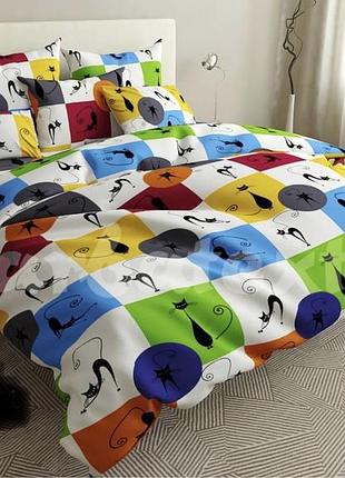 Постельное белье с простыней на резинке бязь