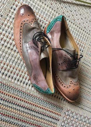 Брендові оригінальні туфлі шкіра melvin&hamilton