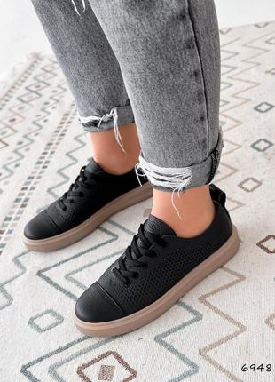 Кеды женские villa черные + беж