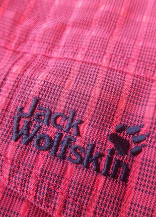 Jack wolfskin размер l-xl мужская треккинговая рубашка с коротким рукавом тенниска красная черная5 фото