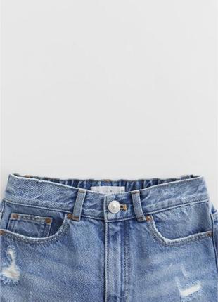Шорты зара для девочки, джинсовые шорты 116, шорты zara, джинсовые рваные шорты, шорты с дырками2 фото