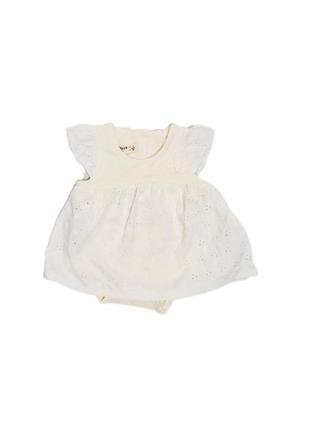 Боді плаття для дівчинки в молочному кольорі арт.156821 фото