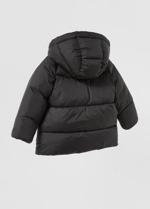 Пуховик детский zara, зимняя куртка для мальчика девочки, черная дутая куртка 98, 104, 110, демисезонная куртка2 фото