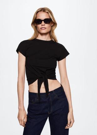 Футболка, футболка с узлом, топ, топик, футболка кроп укороченная